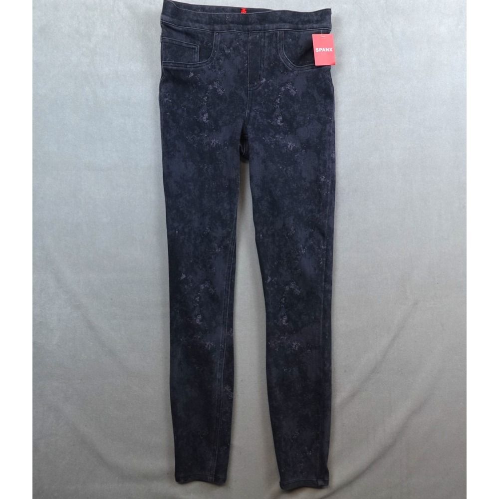 NWT SPANX Jean-ish Ankle Denim Leggings Gray Marble Wash Small 20018R